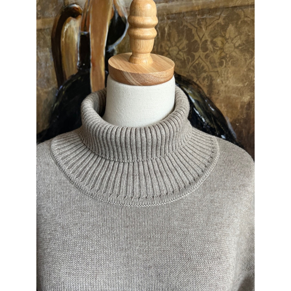 Miss Lulo Sweaters - Women's Miss Lulo Beige Sweater Dress Size S Wool & cashmere Blend